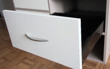 Domobois - Tiroirs bois et métal noirs à coulisses invisibles pour vos meubles sur mesure